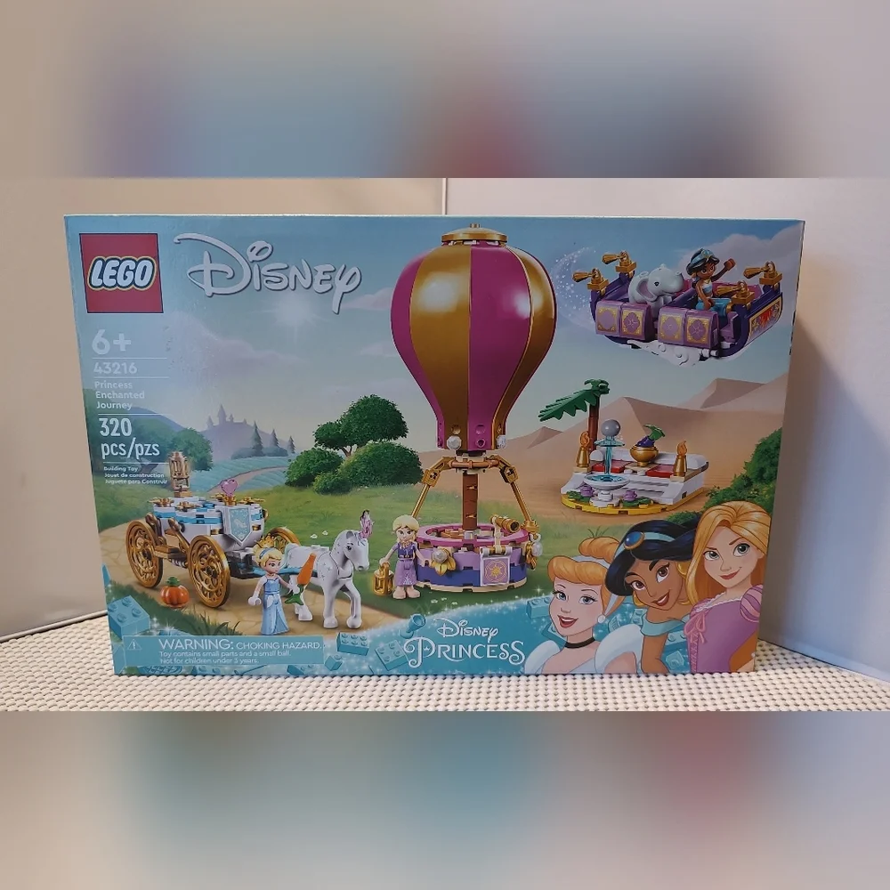 Lego Disney 43216 Princess Enchanted Journey Cinderella Jasmine Rapunzel NWT